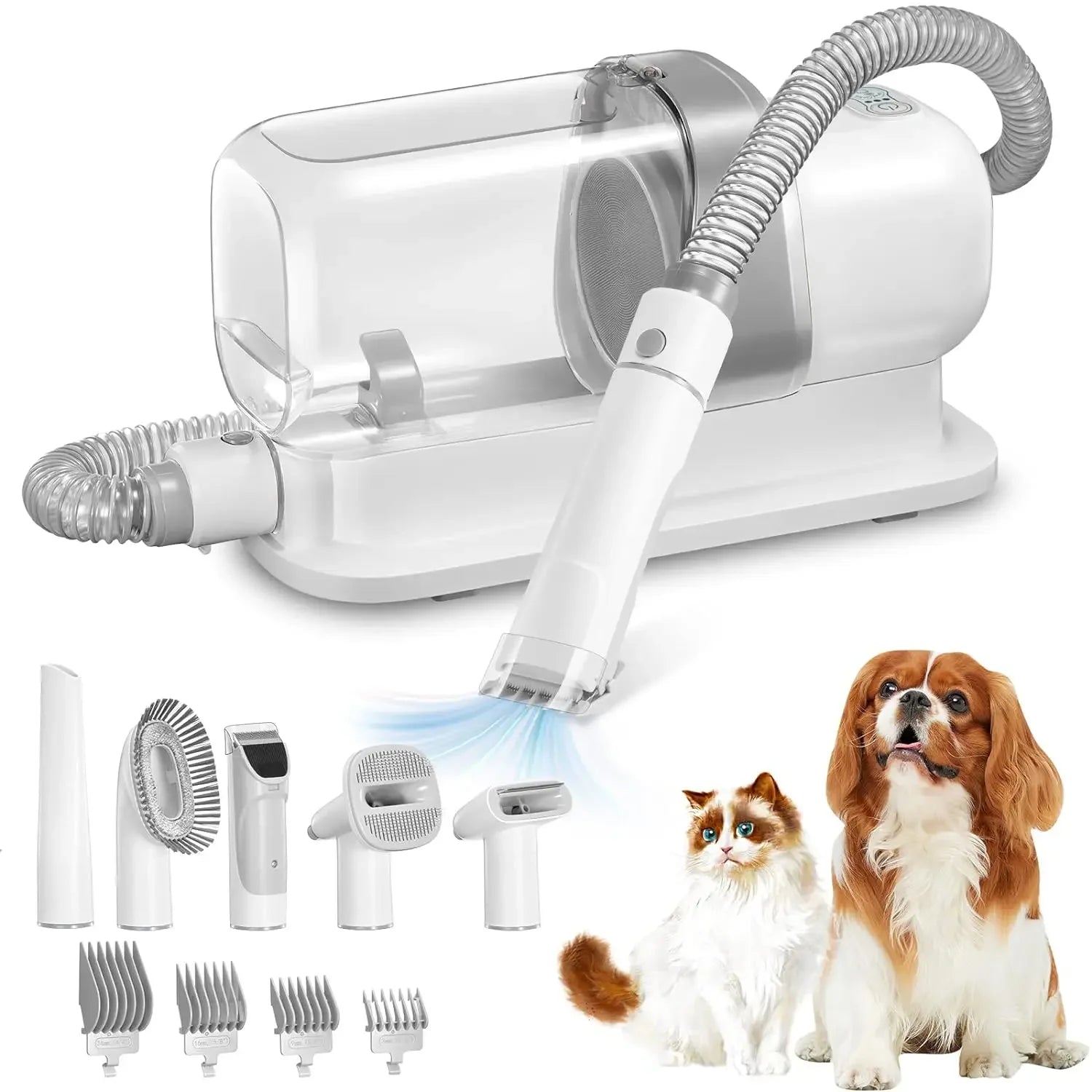 Dog Grooming Vacuum & Pet Grooming Kit with 2.3L Capacity Larger Pet Hair Dust Cup