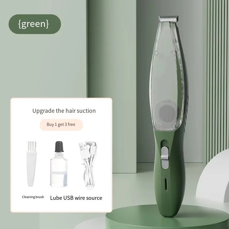 Hair Suction Pet Shaver, Dog Paw Trimmer, Cat Ear Trimmer, Low Noise, With Suction-Electric Dog GroomerRechargeable USB