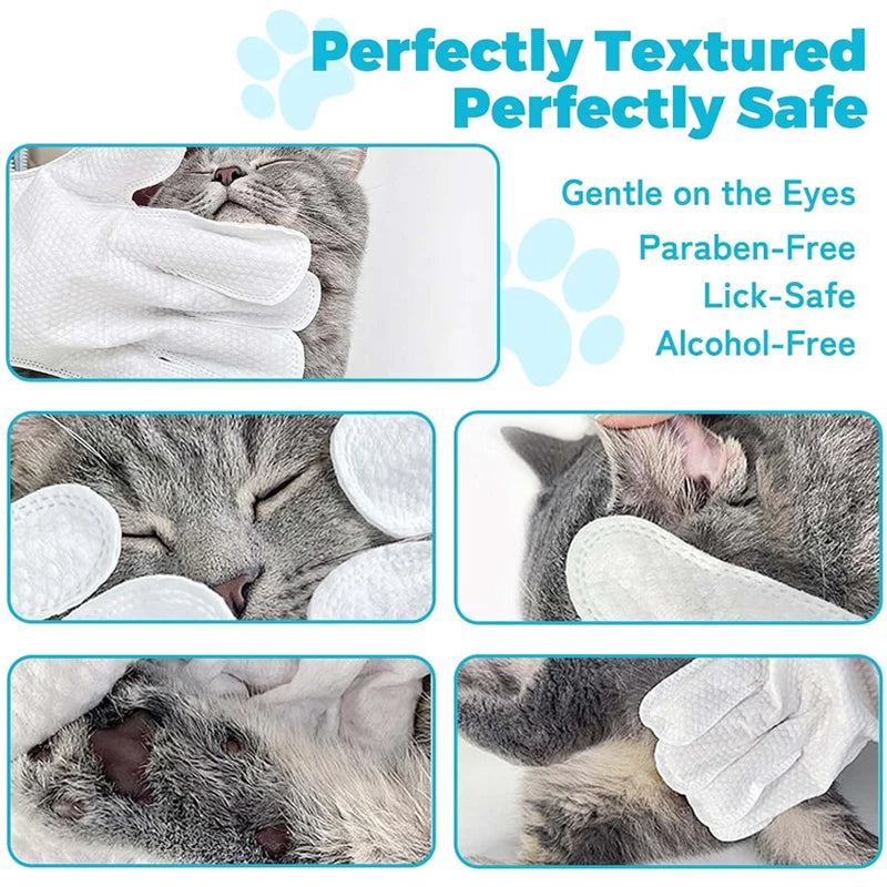 Pet Glove Wipes for Dog and Cats