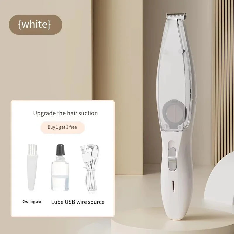 Hair Suction Pet Shaver, Dog Paw Trimmer, Cat Ear Trimmer, Low Noise, With Suction-Electric Dog GroomerRechargeable USB