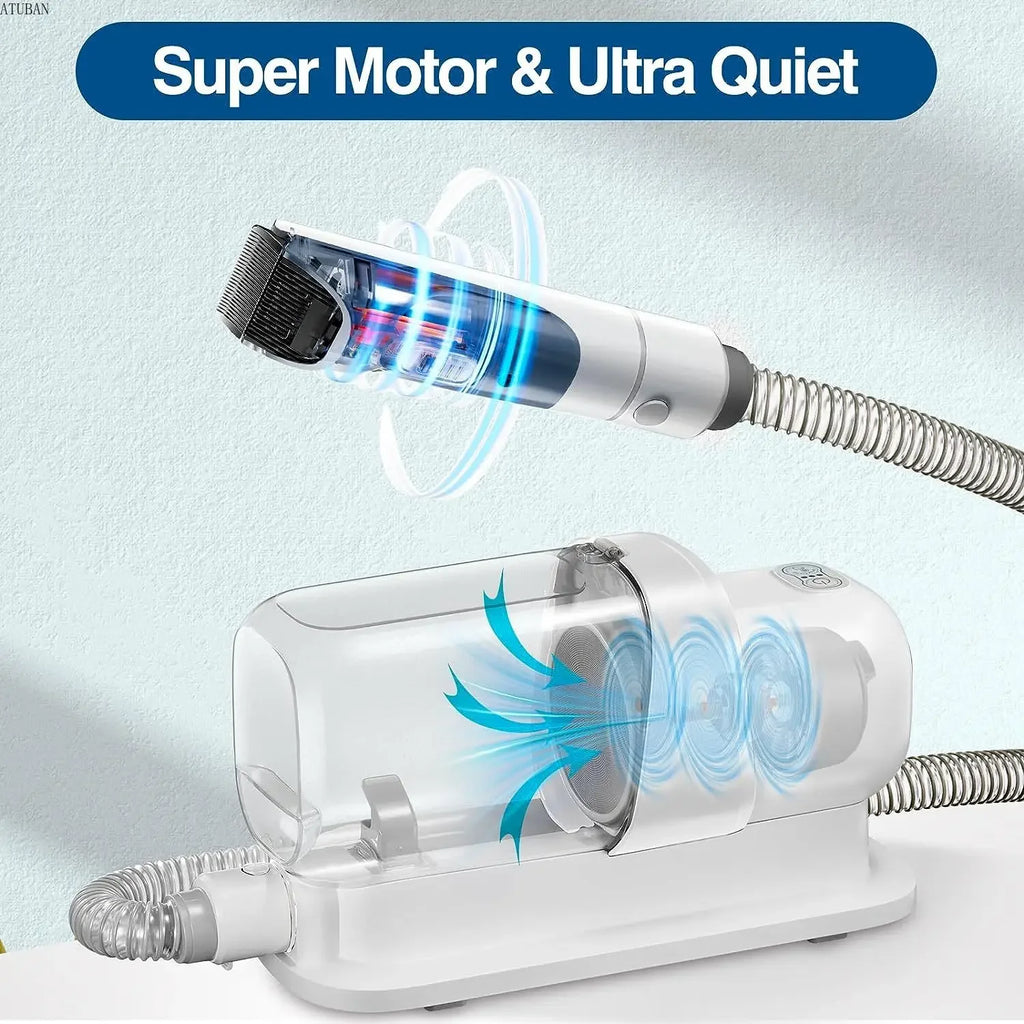 Dog Grooming Vacuum & Pet Grooming Kit with 2.3L Capacity Larger Pet Hair Dust Cup