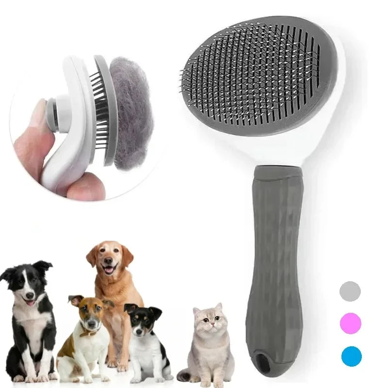 Pet Dog Brush Cat Comb Self Cleaning Pet Hair Remover Brush For Grooming