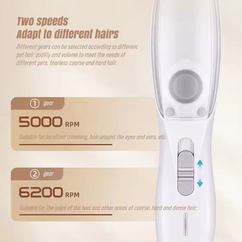 Hair Suction Pet Shaver, Dog Paw Trimmer, Cat Ear Trimmer, Low Noise, With Suction-Electric Dog GroomerRechargeable USB