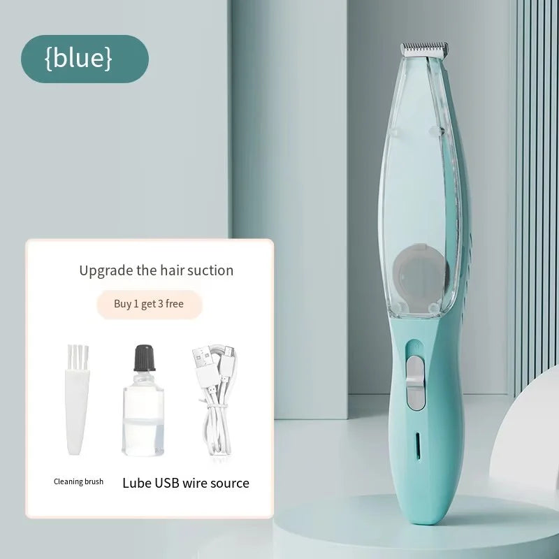 Hair Suction Pet Shaver, Dog Paw Trimmer, Cat Ear Trimmer, Low Noise, With Suction-Electric Dog GroomerRechargeable USB
